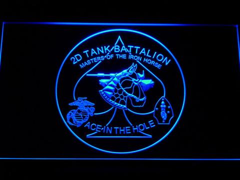US Marine Corps 2nd Tank Battalion LED Neon Sign